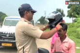 Bhagwat Prasad Pandey, Cop helmet awareness latest, viral video cop s trick to spread helmet awareness, Helmet