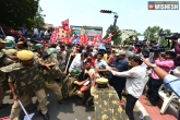 TJAC, Jana Sena, tension at dharna chowk in hyderabad, Dharna chowk