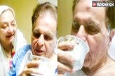Dilip Kumar Hospitalized, Bollywood, actor dilip kumar complains of fever leg swelling hospitalized again, Fever