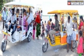 service, service, e rickshaw service for senior citizens, Krishna pushkaralu