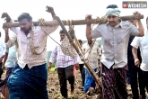 Alla Ramakrishna Reddy, Land pooling, extending support to farmers mangalagiri mla ploughs field, Alla ramakrishna reddy