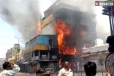Tirupati fire breakout, Tirupati fire breakout visuals, huge fire breaks out in tirupati, Loss