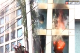 Multi-storeyed Building, Hyderabad, fire mishap in jrk building hyderabad no casualties, Fire mishap