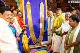 Sahasra Nama Kasula Haram latest, golden garland, nri donates rs 8 cr worth garland for lord balaji, Venkateswara
