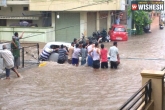 road block, traffic, situation worsen in hyderabad heavy rainfall for next 48 hrs, Water logging