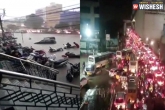Hyderabad Rains new updates, Hyderabad Rains, heavy rain in hyderabad leaves the city flooded, Leave