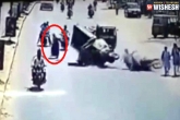 road accident, jaywalking, hyderabad woman walks on road causing accident video goes viral, Walking
