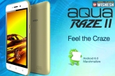launch, Aqua Raze II, intex launches aqua raze ii aqua pro 4g smartphone, Raze