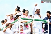 Telangana, Telangana latest, kcr challenges t congress receives a warm welcome, Warm up