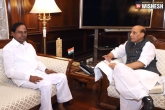 KCR latest, TRS, kcr s four day delhi trip ends in a day, Rajnath singh