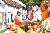 TRS, TRS, kcr lays foundation stone for new secretariat, Foundation stone