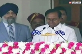 KCR oath taking, Telangana polls, kcr takes oath as chief minister, Kcr takes oath as cm