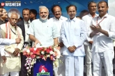 Medak District, PM Modi, pm modi launches mission bhagiratha kcr gives speech in hindi, Mission bhagiratha