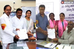 KCR and KTR files nominations in their Constituencies