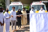 Gift A Smile initiative, KTR ambulances for Telangana, ktr gifts six ambulances under gift a smile initiative, Smile