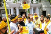 AP Special status, TDP MPs, kejriwal backs protesting tdp mps in new delhi, Arvind kejriwal