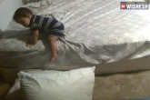 Kid pillow bed, Kid plan to get down from the bed, kid s epic plan to get down from the bed, Pill