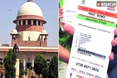 Aadhaar Card, Supreme Court of India, supreme court refuses interim stay to link aadhaar number to bank, Aadhaar number