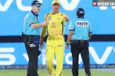 MS Dhoni fined, RR, after a fierce argument with umpires dhoni fined heavily, Csk vs rr