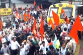 Maratha protestors, Maratha protestors, maharashtra bandh maratha groups protest all over, Reservation