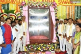 KCR at Mallanna Sagar Reservoir, KCR at Mallanna Sagar Reservoir, kcr inaugurates mallanna sagar reservoir, Mallanna sagar reservoir