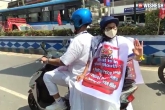 Mamata Banerjee pictures, Mamata Banerjee bike ride, mamata banerjee rides an electric scooter to protest against fuel prices, Petrol