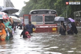 Flood Situation In Mumbai, Flood Situation In Mumbai, mumbai s heavy rains claim 5 lives cm asks people to stay indoors, Train services disrupted