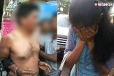 Muslim man stripped, Muslim man stripped, muslim man stripped for accompanying hindu woman, Nude