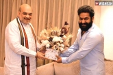 NTR news, NTR breaking updates, ntr meets amit shah in hyderabad, Amit shah