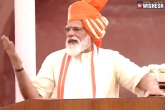 Independence Day Red Fort, Independence Day Red Fort, narendra modi addresses the nation on 74th independence day, Dress