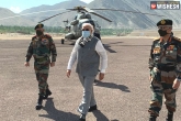 Narendra Modi, Narendra Modi visit, narendra modi pays a surprise visit to ladakh, Border