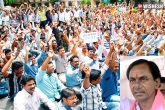 Fitment, KCR, now it s turn for employees to protest on kcr, Telangana employees