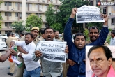 Telangana, NSUI, ou students protest against kcr, Nsui