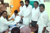 Pawan Kalyan political meet, Pawan Kalyan latest, pawan kalyan files his nomination from gajuwaka, Nomination
