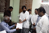 Pawan Kalyan latest, Pawan Kalyan new, pawan kalyan files his nomination in bhimavaram, Nomination