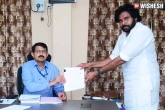 Pawan Kalyan elections, Pithapuram, pawan kalyan files nomination in pithapuram, Pawan kalyan
