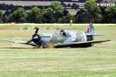 Sibson Airfield, emergency landing without wheels, watch plane lands without wheels, Wheels