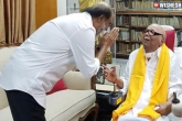 Karunanidhi, Rajinikanth next, rajinikanth meets karunanidhi and seeks blessings, Blessings