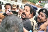 Revanth Reddy news, Revanth Reddy protest, revanth reddy booked for obstructing cops, Bhavan