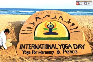 Sand Artists Create Sand Art on Puri Beach