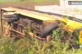 School bus accident, accidents, school bus accident at nellore, Accidents
