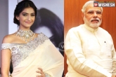 Sonam Kapoor, Jaipur, sonam kapoor reminds pm modi to stan up for bollywood, Sonam