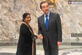 India, External Affairs Ministry, sushma swaraj meets chinese counterpart, External affairs