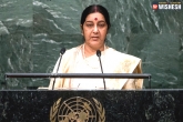 UN assembly, terrorism, reply from swaraj for pakistan s bizarre statement in un, Bizarre
