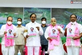 TRS Manifesto news, KCR updates, trs releases manifesto before ghmc polls, 2020