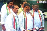Telangana latest, Narsa Reddy, huge blow for trs two senior leaders joins congress, Senior leader
