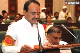 Telangana, Telangana, highlights telangana budget 2017 18, Etala rajendar