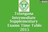 supplementary exams time table, supplementary exams time table, telangana inter supplementary exams schedule, Supplementary exams time table