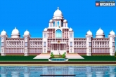 Telangana new Secretariat, Telangana new Secretariat pictures, telangana government releases the proposed design of the new secretariat, Desi