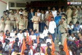 Vice Chancellor's Chamber, Protest, tension in kakatiya university as students stage protest, Kaka